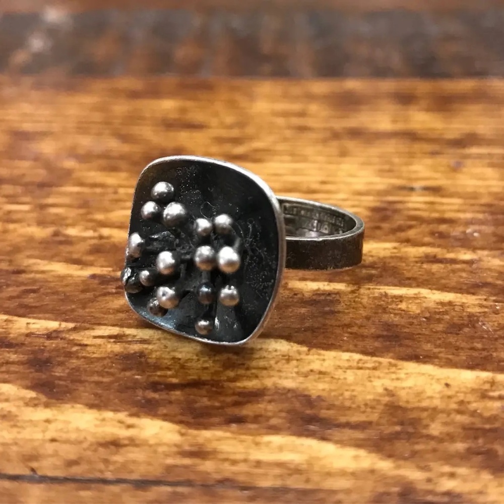 Vintage 1970s Modernist Ring signed by Erik Granit & Co